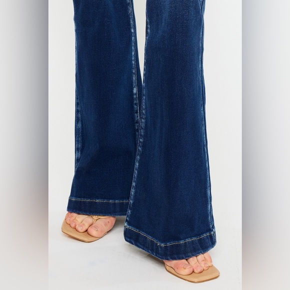 🔥SOLD OUT- Kancan Button Fly High Rise Flare Jeans - Picture 6 of 8